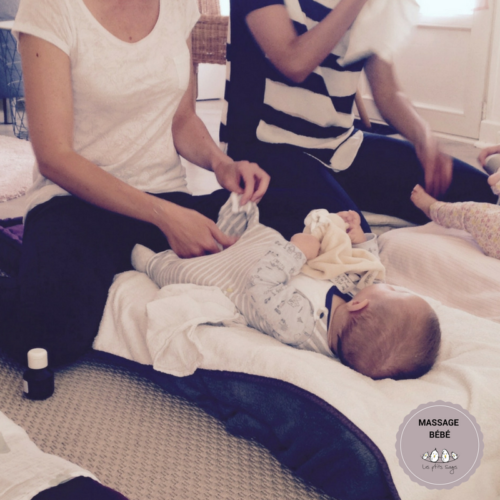 Atelier massage bébé à Bordeaux et à Lyon
